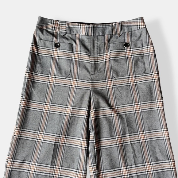 Melissa Paige Academia Plaid Wide Leg Pants Size Small - Picture 4 of 13